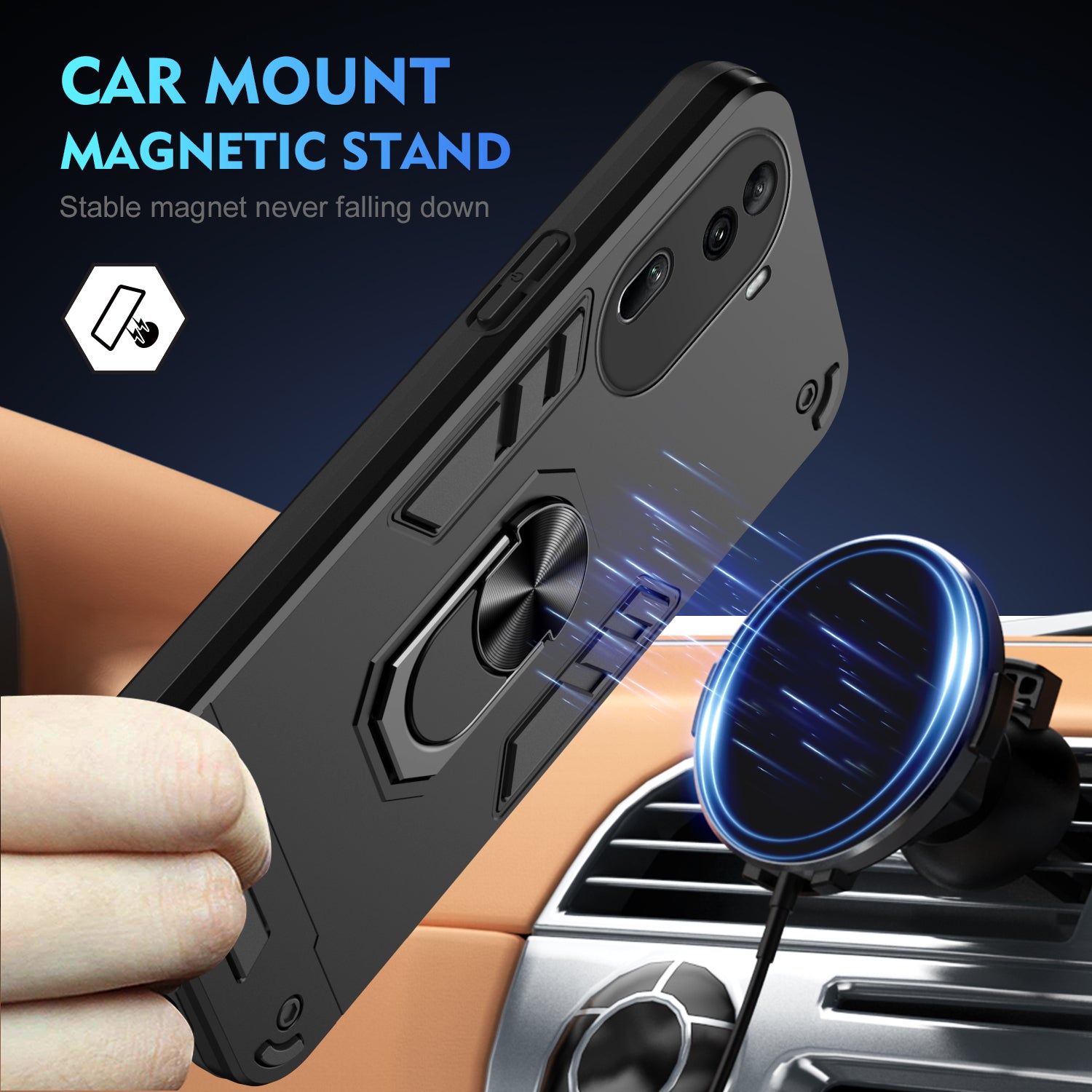 For Oppo Reno11 Pro 5G (Global) Case Ring Kickstand Anti-fall Phone Cover Supports Magnetic Car Mount For Oppo Reno11 Pro 5G (Global) Case Ring Kickstand Anti-fall Phone Cover Supports Magnetic Car Mount